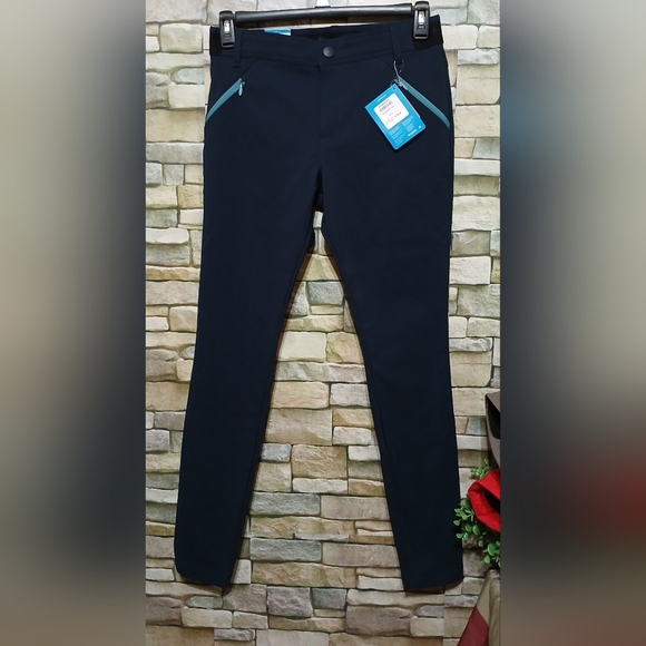Columbia Pants - Women's Columbia Size 8 Mt. Powder Pant Water Repelling Blue Zip Pockets Lined